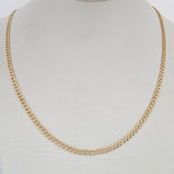 Cuban Links 5.95gr / 22 1/4 in / Two Golds Yellow White +1 18K $