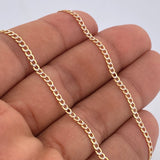 Cuban Links 5.95gr / 22 1/4 in / Two Golds Yellow White +1 18K $