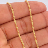 Rope Chain 2gr / 23 1/2 in / 18K Gold +3 $