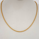 Rope Chain 2gr / 23 1/2 in / 18K Gold +3 $