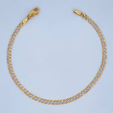 Cuban Bracelet 3.5gr / 8in / Two Tone Yellow White 18K +1 $