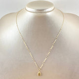Set Chain and Mini Flower Mirror Pendant + Miraculous Virgin 0.7gr / 18K Yellow Gold ©