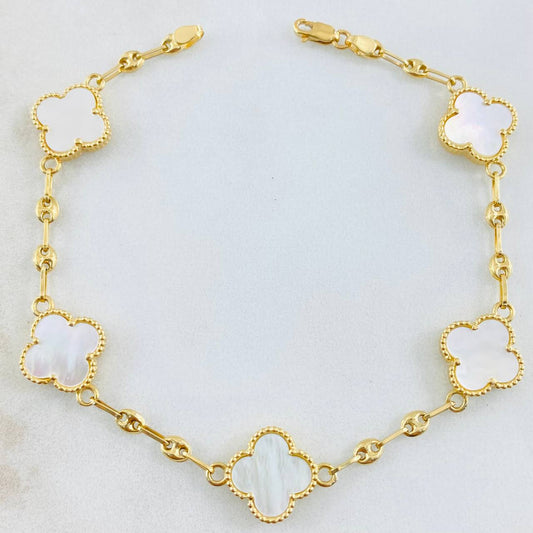 Pulso GC Trebol 7.6gr / 19cm / Oro Amarillo Nac.Esp. 18K