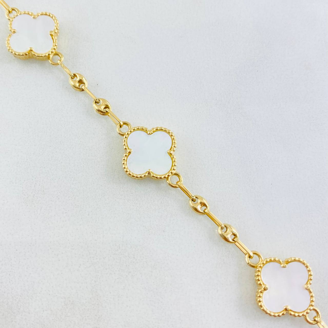 Pulso GC Trebol 7.6gr / 19cm / Oro Amarillo Nac.Esp. 18K