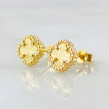 Clover Stud Earrings 2.05gr / 18K Yellow Gold *
