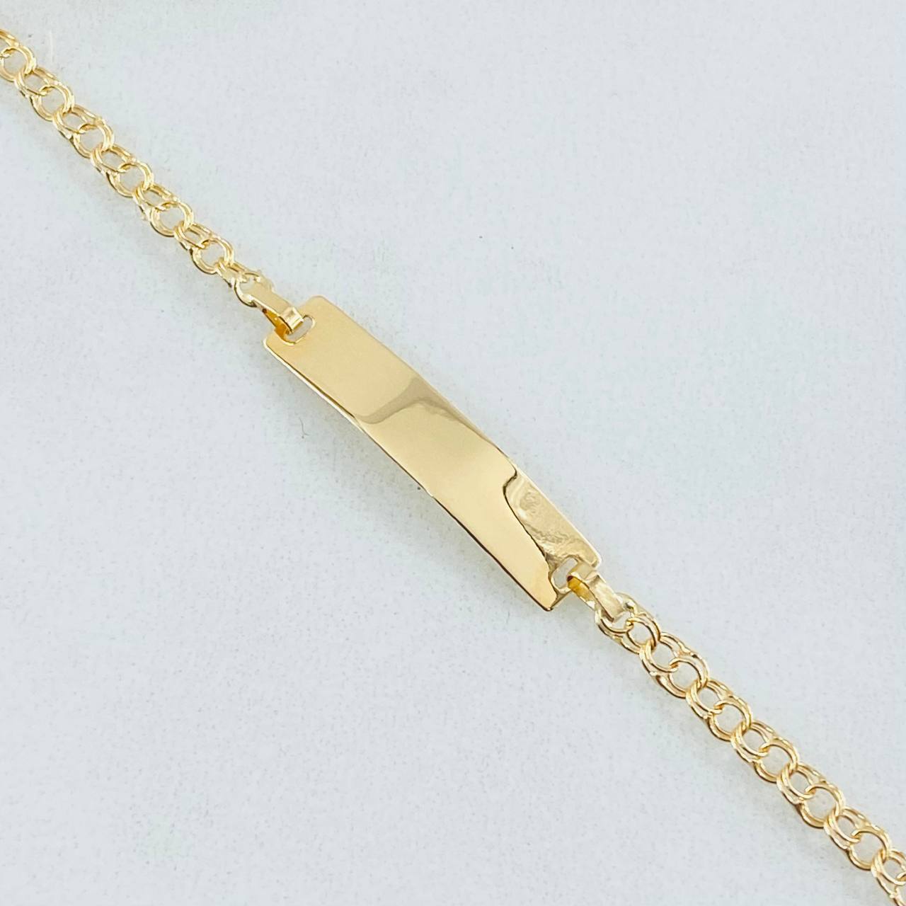 Baby Bracelet Classic Link Rectangular Plate 1.35gr / 5.9in / 18K Gold +0$