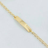 Baby Bracelet Classic Link Rectangular Plate 1.35gr / 5.9in / 18K Gold +0$