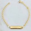 Baby Bracelet Classic Link Curved Rectangular Plate 1.35gr / 5.9in / 18K Gold +0$