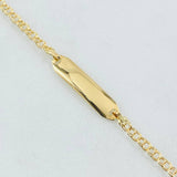 Baby Bracelet Classic Link Curved Rectangular Plate 1.35gr / 5.9in / 18K Gold +0$