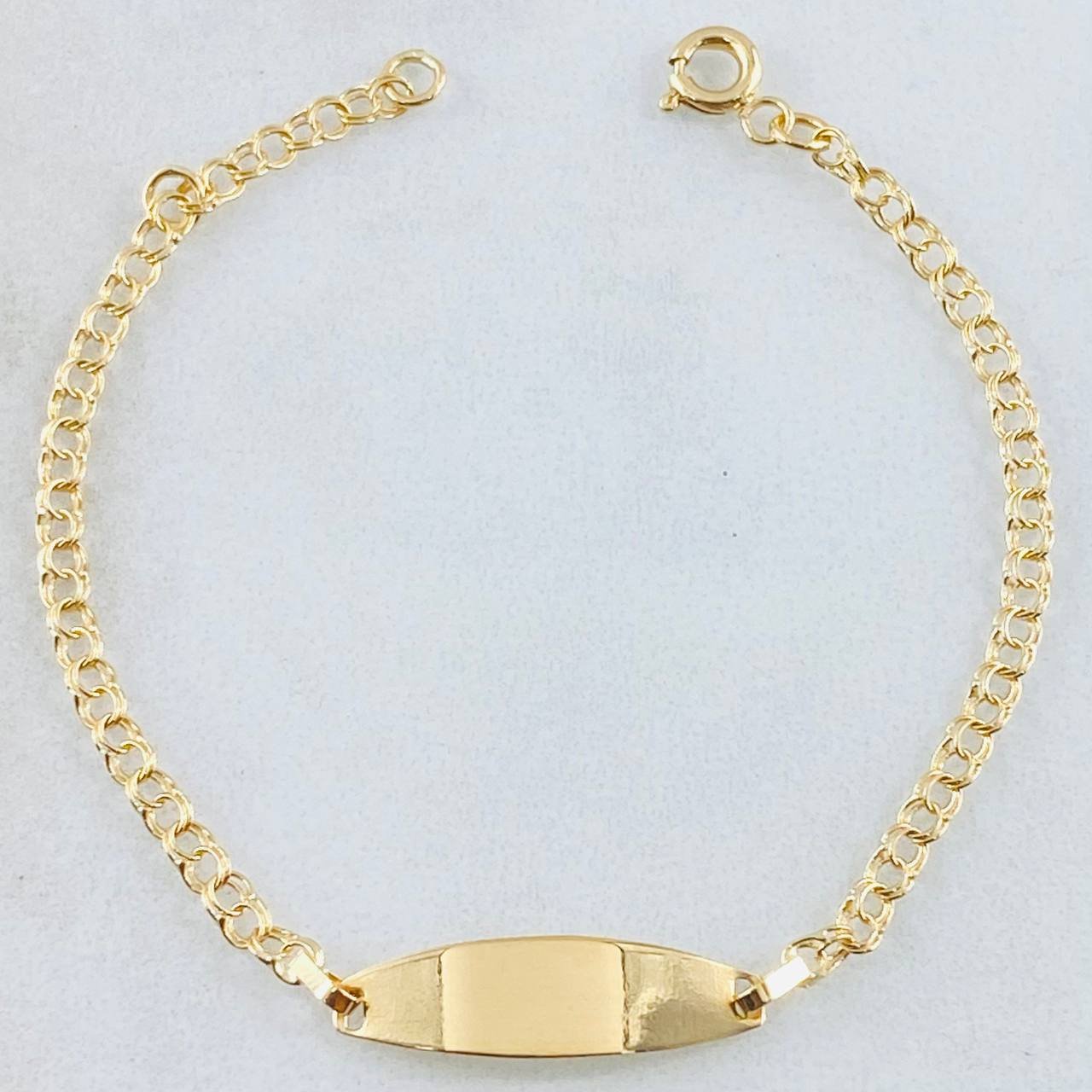 Baby Bracelet Classic Link Oval Plate 1.35gr / 5.9in / 18K Yellow Gold