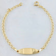 Baby Bracelet Classic Link Oval Plate 1.35gr / 5.9in / 18K Yellow Gold
