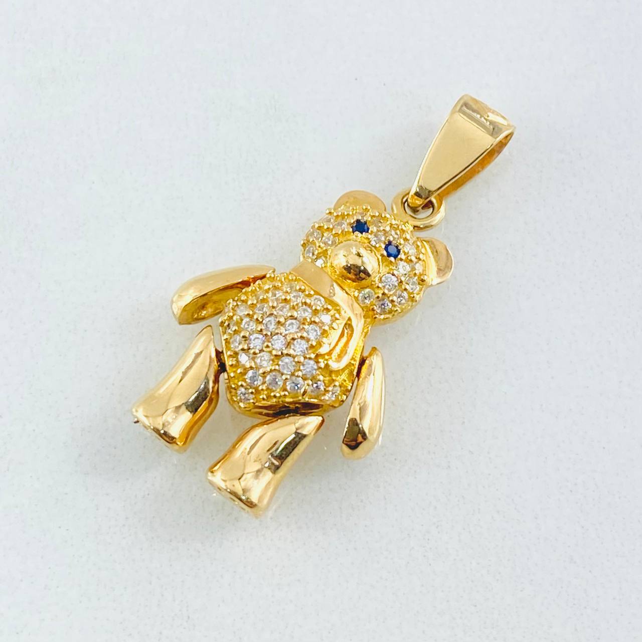 Pendant Articulated Bear Scarf 5gr / 1.2in / 18K Gold ©