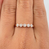 Anillo Churumbela Flores 1.7gr / T6 1/4 / 3/4 in / Oro Amarillo 18K $