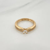 Anillo Solitario Churumbela 3.25gr / T6 1/2 / 1 in / Oro Amarillo 18K $