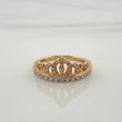 Anillo Tiara 2.2gr / T6 / 3/4 in / Dos Oros Amarillo Blanco 18K $
