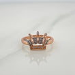 Anillo Corona 2.25gr / T6 / 3/4 in / Dos Oros Blanco Rosa 18K $