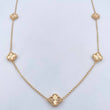 Espiga Chain Clover Gradual 9.2gr / 48cm-51.3cm / 1.5mm Diamond Cut 18K Yellow Gold $