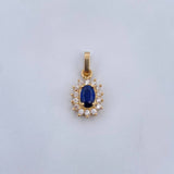 Dije Halo 1.3gr / 1.8cm / Circones Blanco Azul Oro Amarillo 18K $
