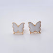 Stud Earrings Mariposa 2.4gr / Electrostatic White 18K Yellow Gold &