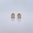 Topos Trebol 0.65gr / Electroestatico Blanco Oro Amarillo 18K $