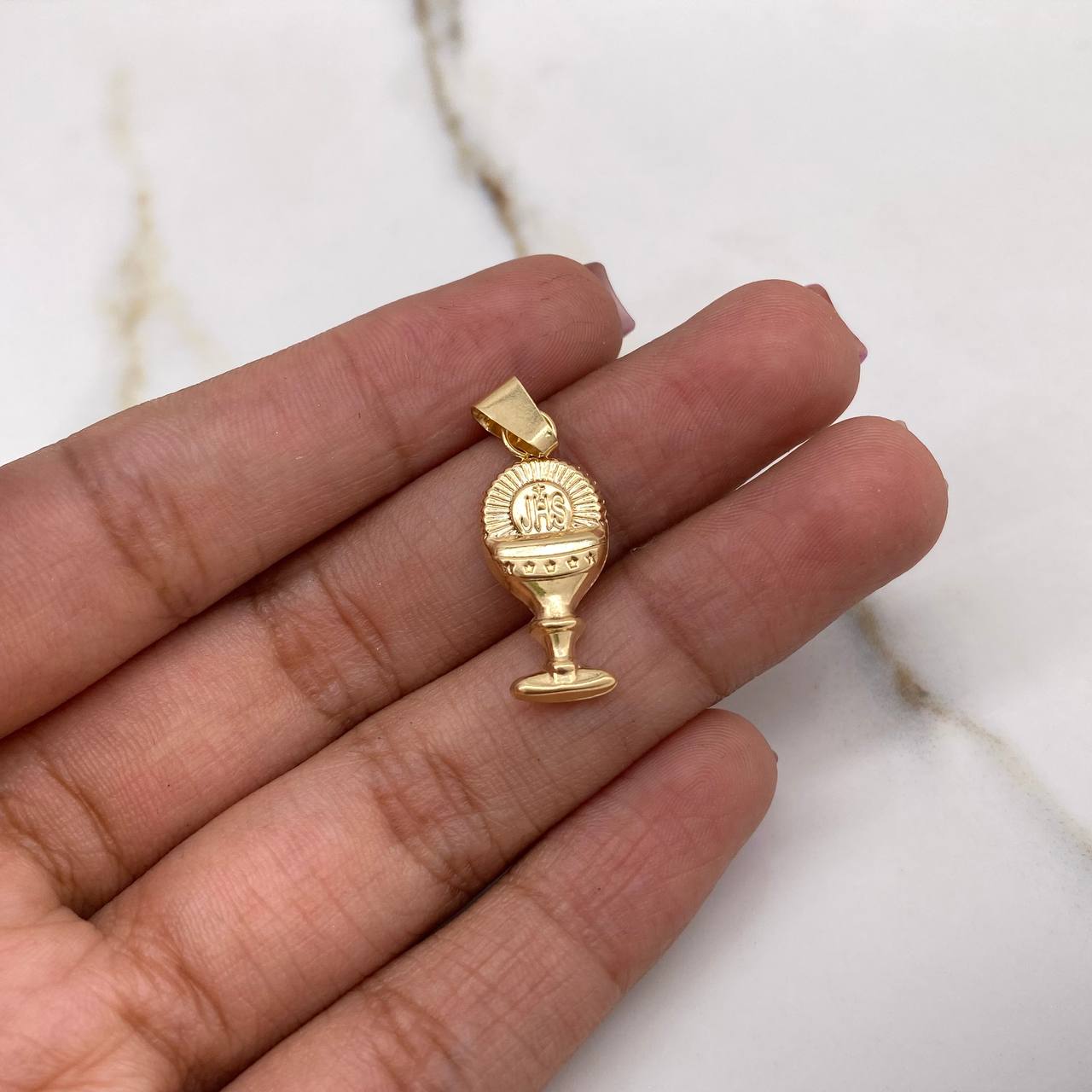 Pendant Chalice 1.1gr / 2.8cm / Stamped 18K Yellow Gold #