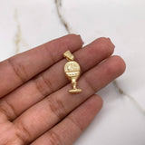Pendant Chalice 1.1gr / 2.8cm / Stamped 18K Yellow Gold #