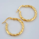 Hoop Earrings Mai 2.1gr / 1in / 18K Gold $