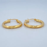 Hoop Earrings Mai 2.1gr / 1in / 18K Gold $