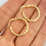 Hoop Earrings Mai 2.1gr / 1in / 18K Gold $