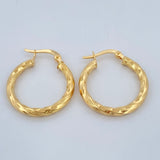 Hoop Earrings Mai 2.1gr / 1in / 18K Gold $