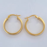 Hoop Earrings Fabi 2.15gr / 1in / 18K Gold $