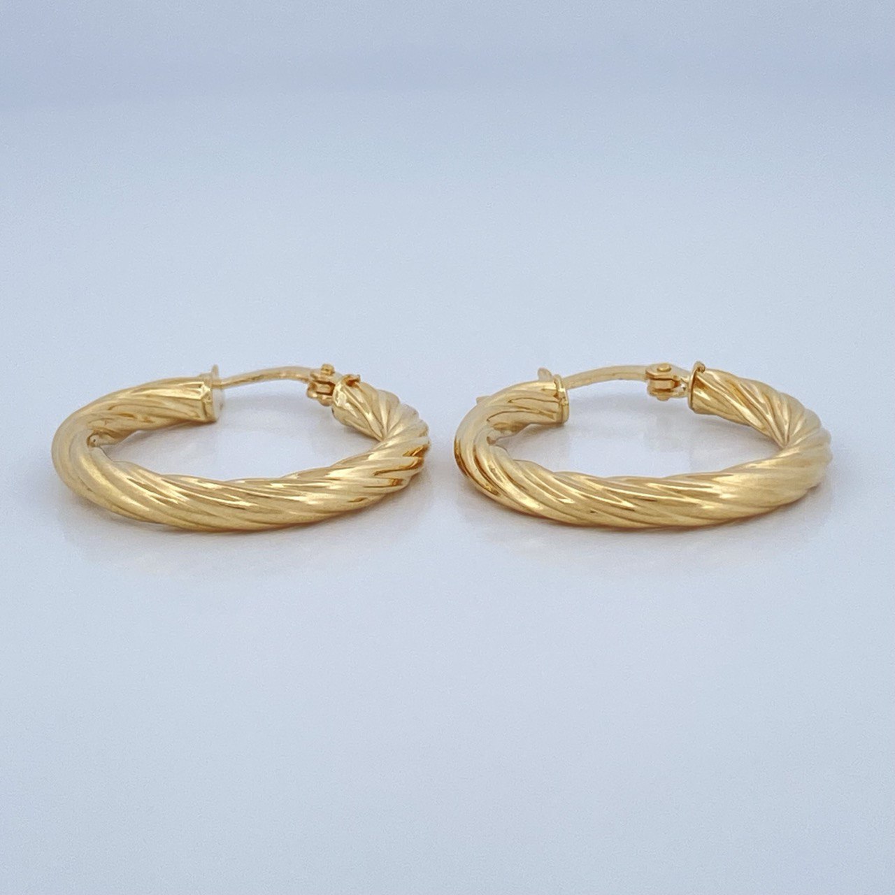 Mary Hoop Earrings 2.3gr / 1in / 18K Gold $