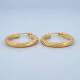 Mary Hoop Earrings 2.3gr / 1in / 18K Gold $