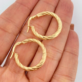 Mary Hoop Earrings 2.3gr / 1in / 18K Gold $