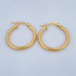 Hoop Earrings Mary 1.55gr / 1in / 18K Gold $