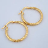Hoop Earrings Mary 1.55gr / 1in / 18K Gold $