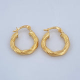 Mary Hoop Earrings 1.45gr / 3/4 in / 18K Gold $