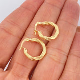 Mary Hoop Earrings 1.45gr / 3/4 in / 18K Gold $