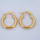 Jass Hoop Earrings 1.3gr / 3/4 in / 18K Gold $