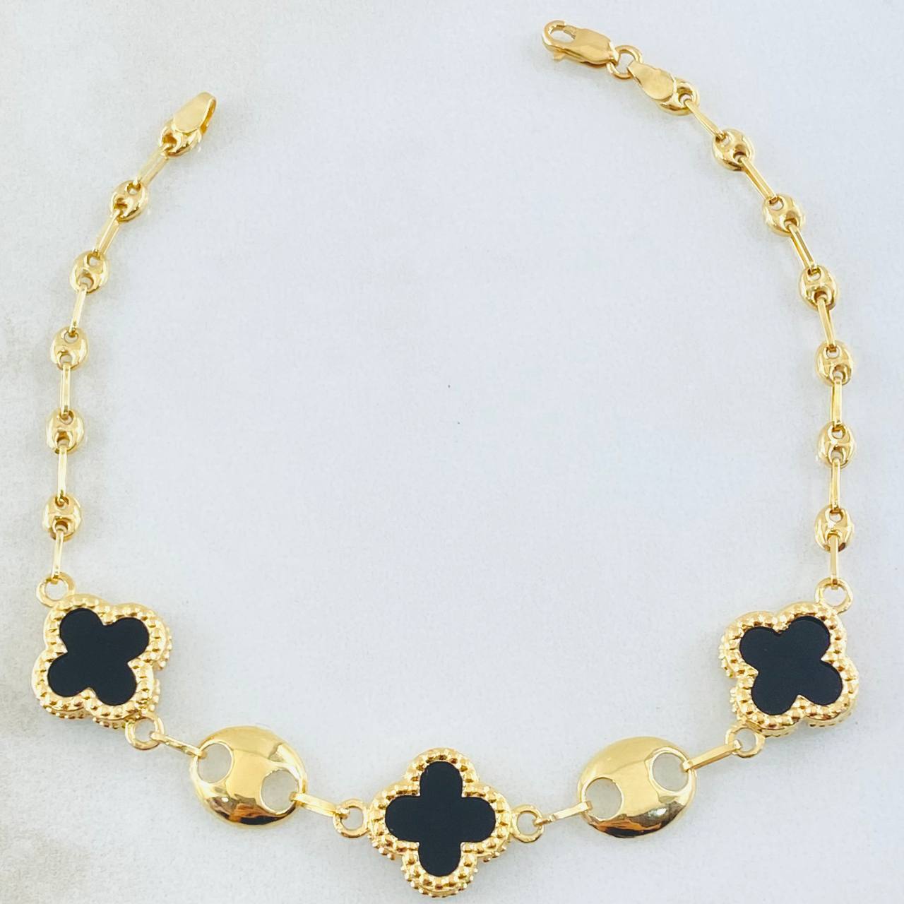 Bracelet GC Black Clover 6.1gr / 7.3in / 18K Yellow Gold Nac.Esp. ©