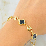 Bracelet GC Black Clover 6.1gr / 7.3in / 18K Yellow Gold Nac.Esp. ©