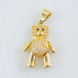 Pendant Articulated Bear Scarf 4.8gr / 1.2in / 18K Yellow Gold ©