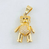 Pendant Articulated Bear Scarf 4.8gr / 1.2in / 18K Yellow Gold ©