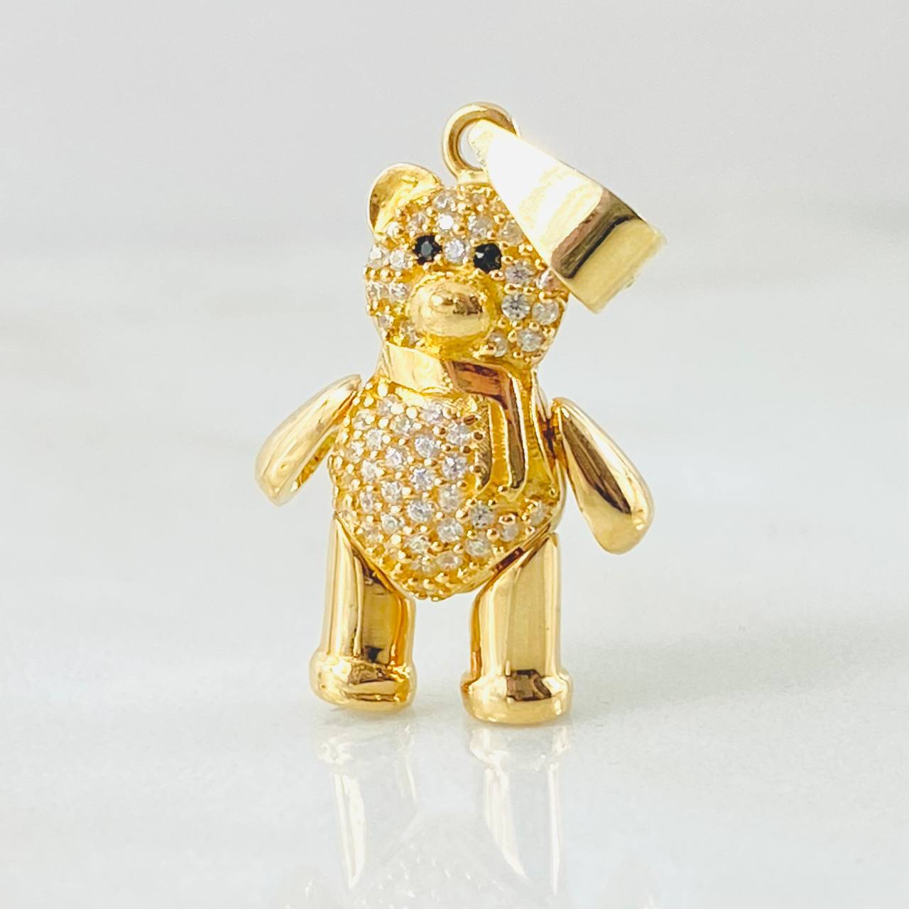 Pendant Articulated Bear Scarf 4.8gr / 1.2in / 18K Yellow Gold ©