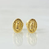 Stud Earrings Virgin Guadalupe 0.55gr / 18K Gold