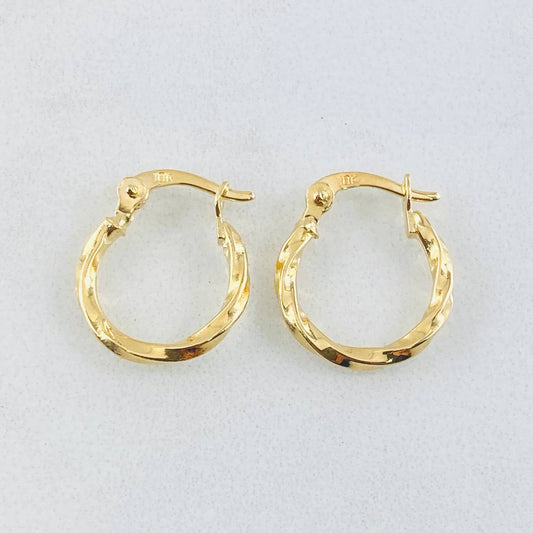 Candongas Kari 0.85gr / 1/2 in / Oro Amarillo 18K