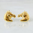 Stud Earrings Horse 0.9gr / 18K Yellow Gold ©
