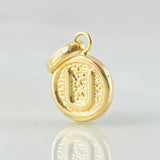 Dije Letra U 0.4gr / 1/2 in / Oro Amarillo 18K