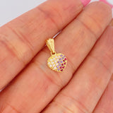 Dije Corazon 0.7gr / 1/2 in / Oro Amarillo 18K &