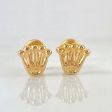 Stud Earrings Corona 0.6 g / in / 6.8 mm Yellow Gold 18K